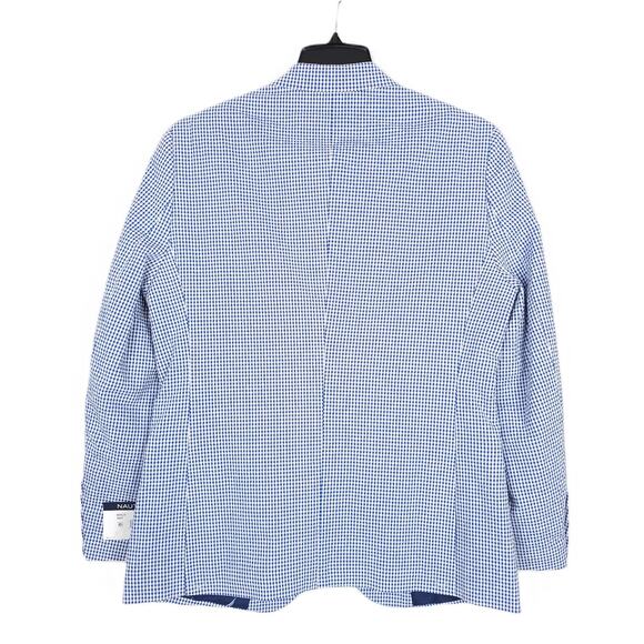 Nautica Mens Modern Fit Seersucker Sport Coat Blazer 38S Navy White Stretch NWT - Picture 3 of 7